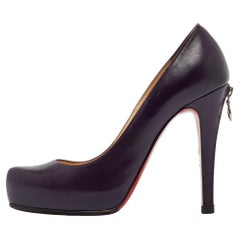 Christian Louboutin Bombas Roland púrpura con cremallera Talla 36.5