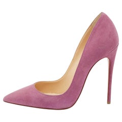 Christian Louboutin Purple Suede Kate Pumps Size 35.5