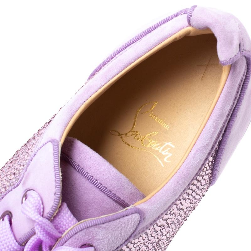 purple christian louboutin sneakers
