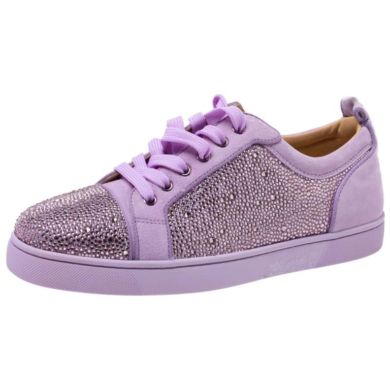 Christian Louboutin Purple Suede Louis Junior Strass Low Top Sneakers Size  40.5 at 1stDibs  christian louboutin purple sneakers, purple louboutin  sneakers, purple christian louboutin sneakers