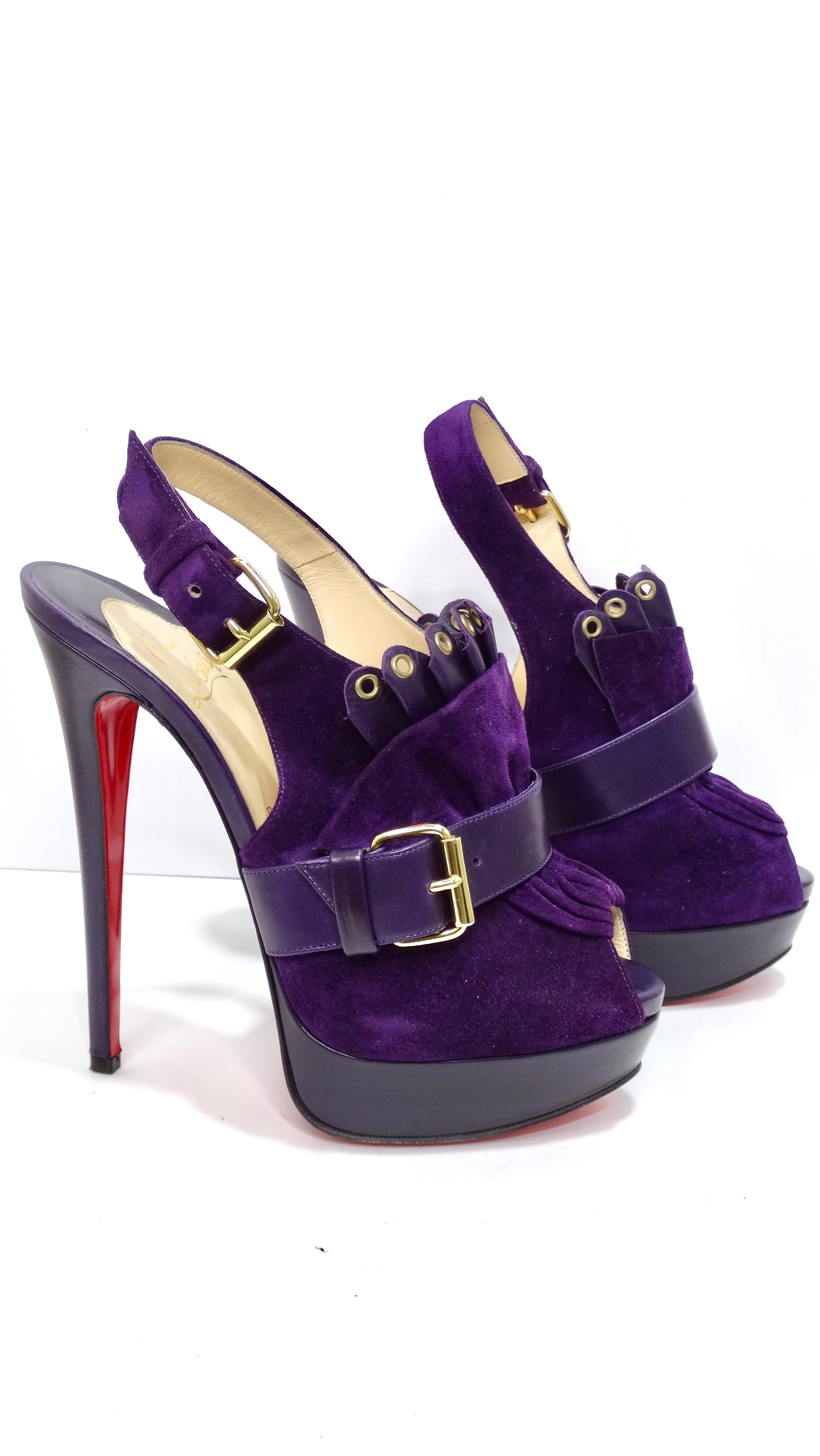 violet leather platform sneakers