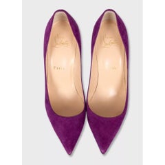 Christian Louboutin Purple Suede Pointed Toe Pumps sz.37.5