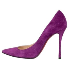 Christian Louboutin Purple Suede Pointed Toe Pumps sz.37.5