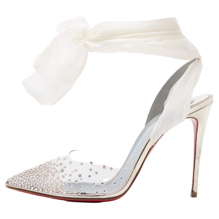 Christian Louboutin Spikaqueen 55 Crystal-embellished Pvc And
