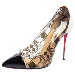 Christian Louboutin PVC and Leather Debout Pointed Toe Pumps Size 38.5