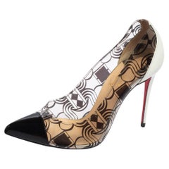 Christian Louboutin PVC and Patent Leather Debout Pointed Toe Pumps Size 36.5