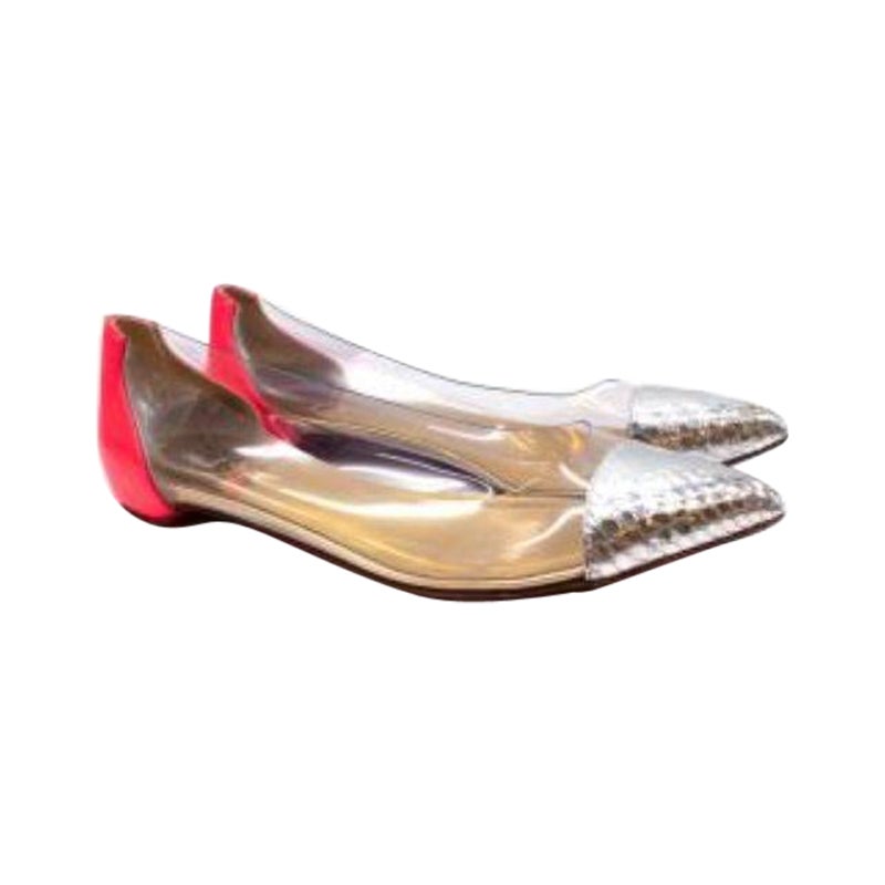 Christian Louboutin PVC Snake Embossed Ballet Flats