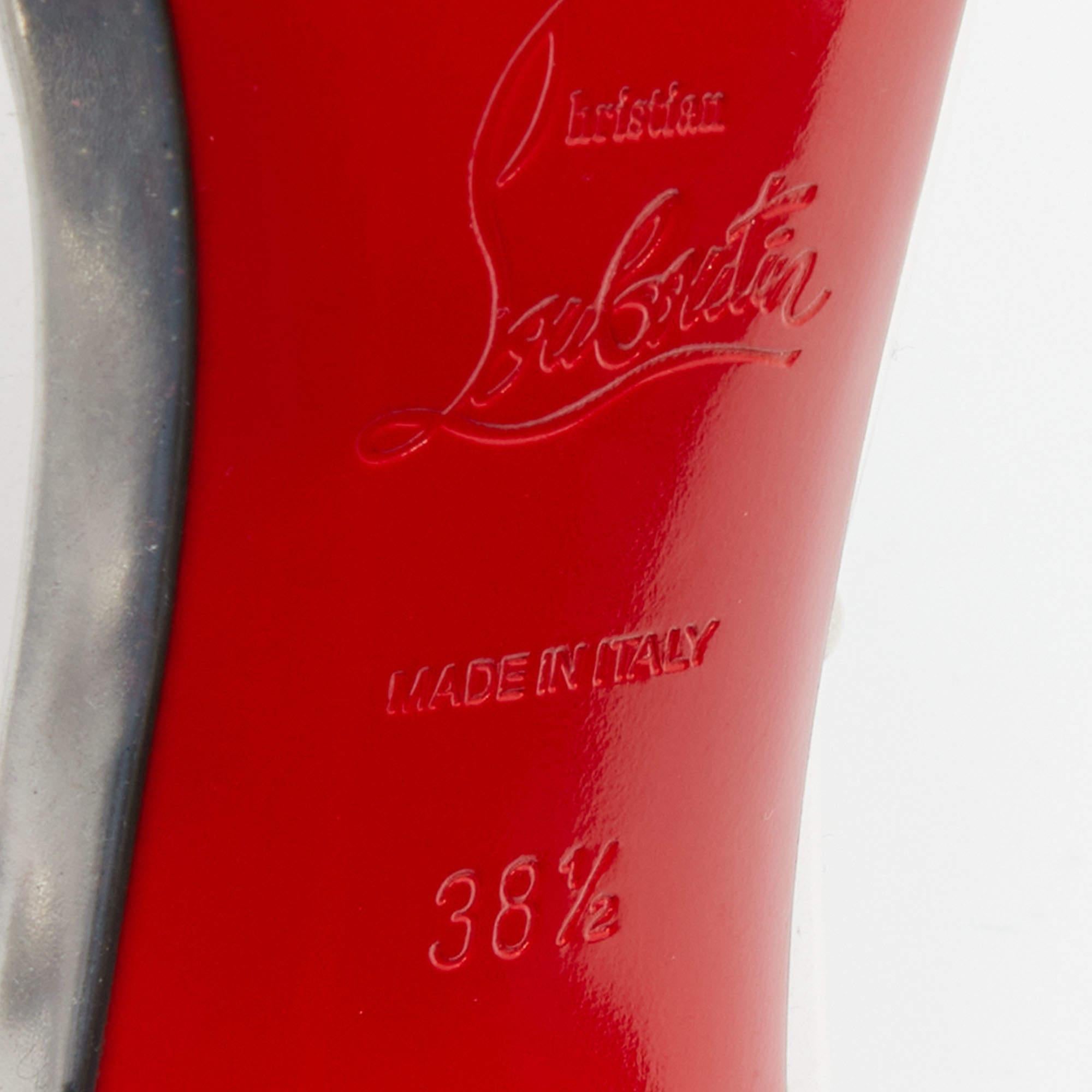 Christian Louboutin PVC, Suede and Patent Leather Bille Et Boule Pumps Size 38.5 3