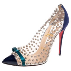 Christian Louboutin Bille Et Boule Pumps aus PVC, Wildleder und Lackleder Größe 39