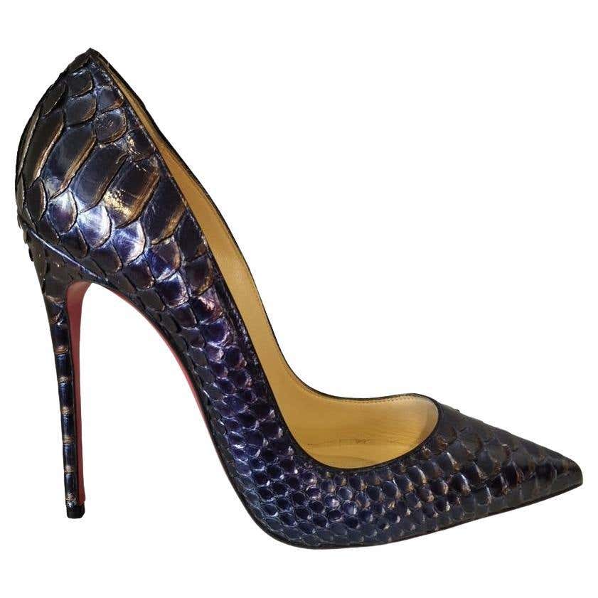 Python Louboutain Christian Louboutin Python décolleté size 37 1/2 For Sale at 1stDibs
