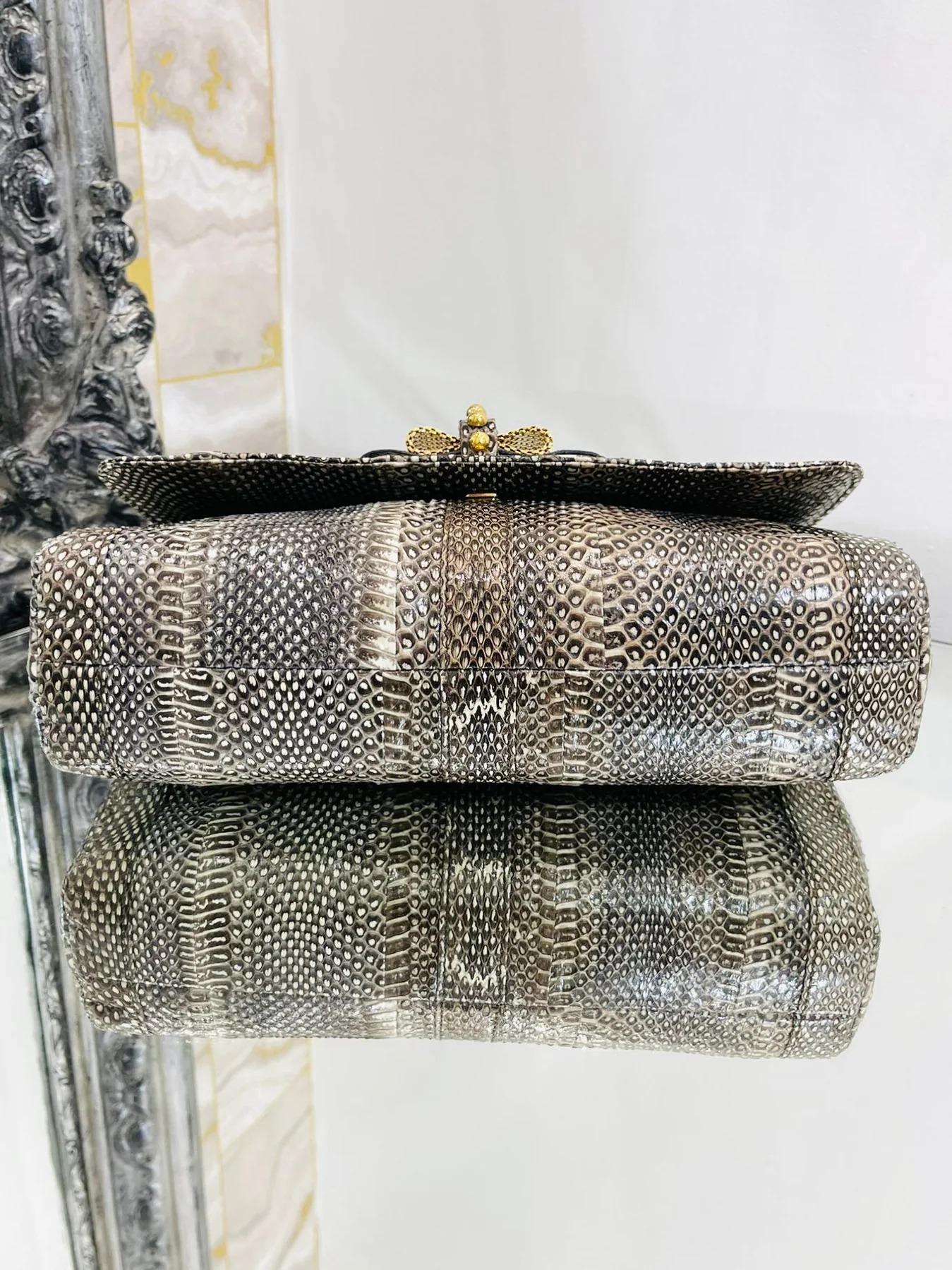 Christian Louboutin Python Skin Sweet Charity Bag In Excellent Condition For Sale In London, GB