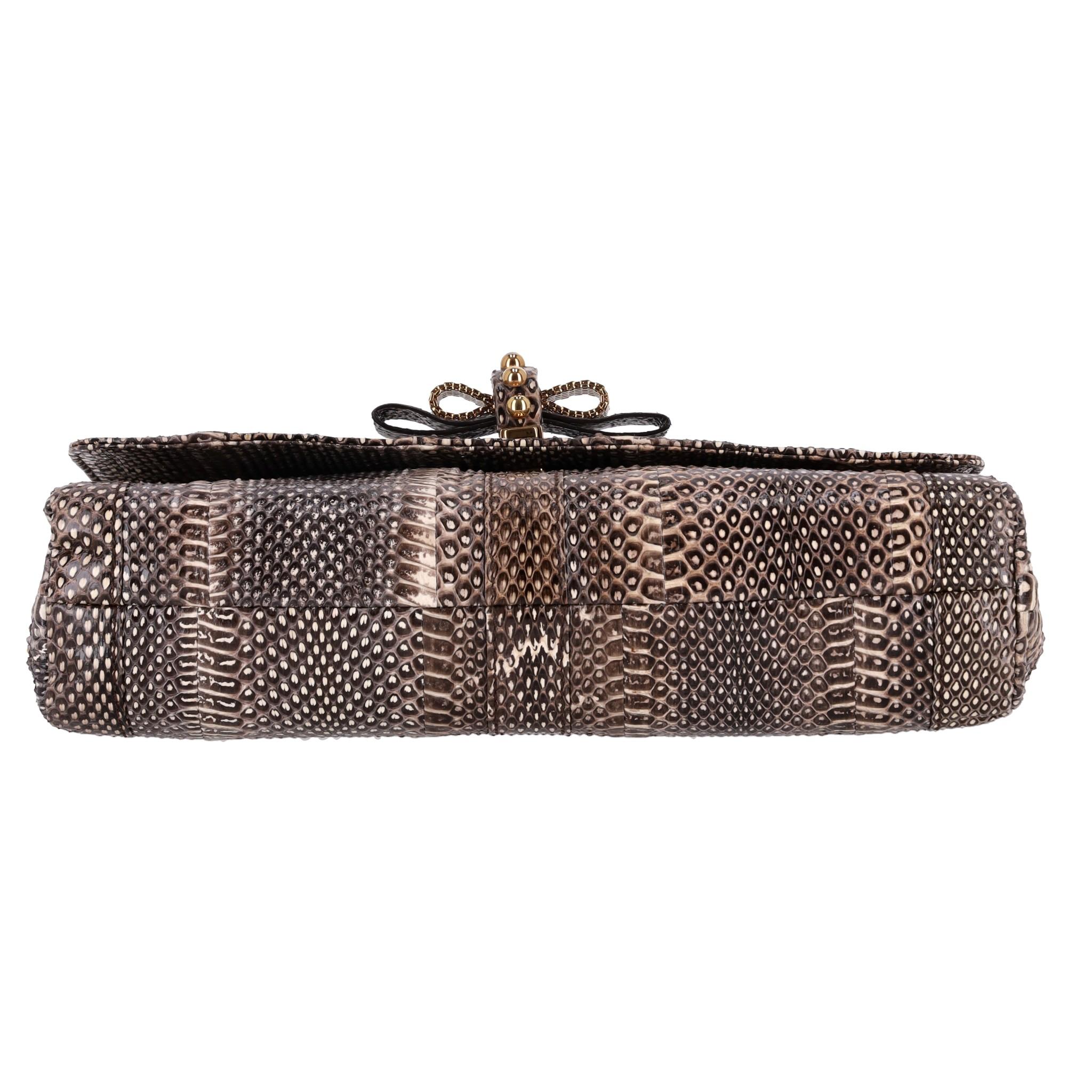 Women's Christian Louboutin Python Skin Sweet Charity Bag For Sale
