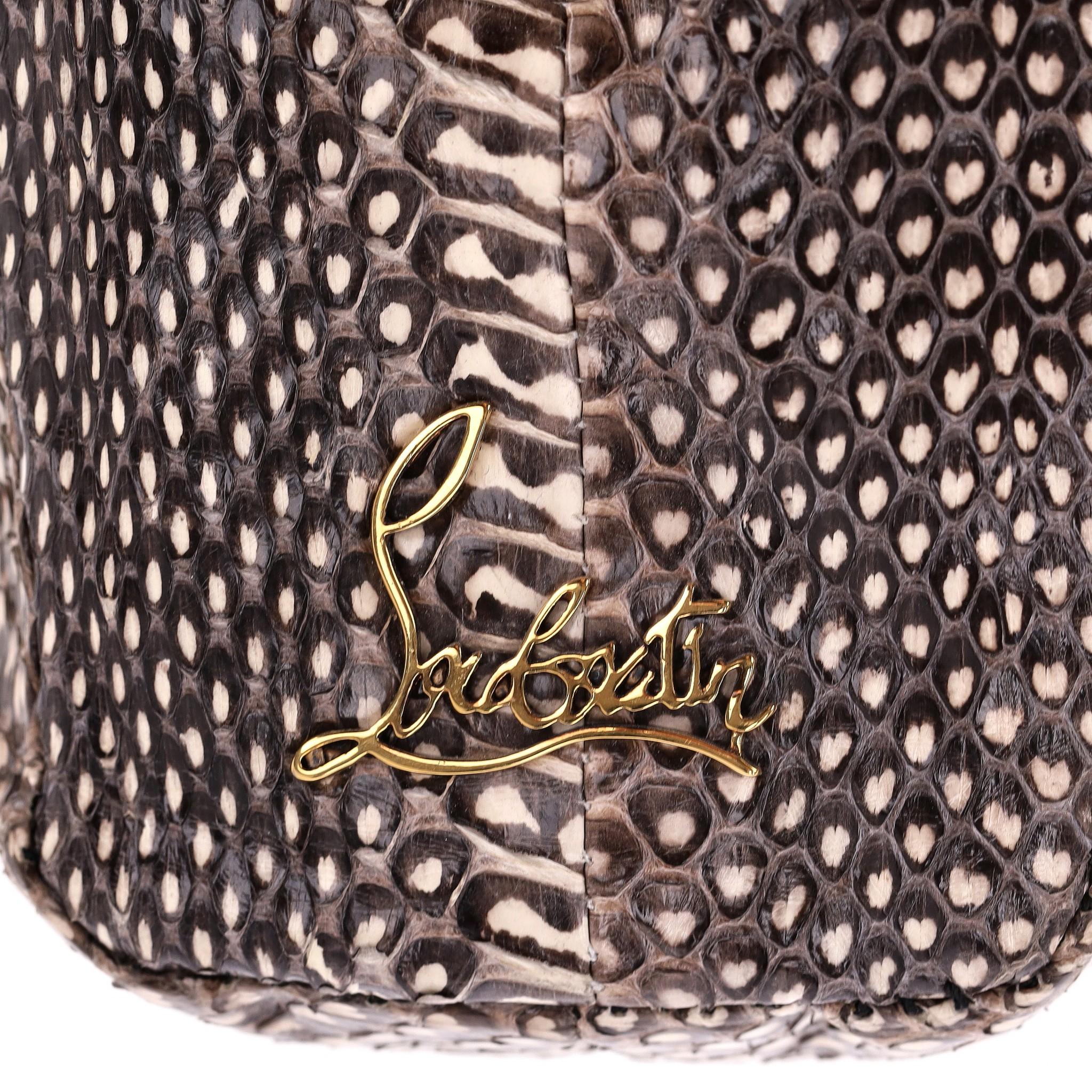 Christian Louboutin Python Skin Sweet Charity Bag For Sale 3