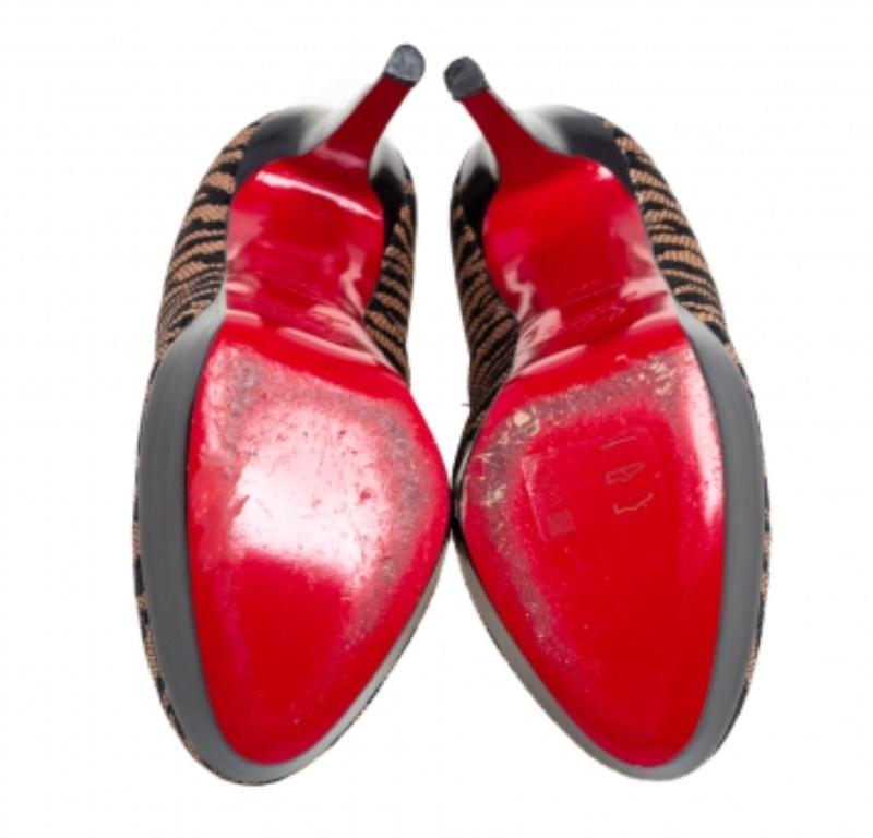Christian Louboutin Raffia Bianca Panama Tiger Weave Platform Pumps Size 37.5 3