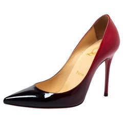 Christian Louboutin Red/Black Patent Leather Ombre So Kate Pointed Toe Size 36