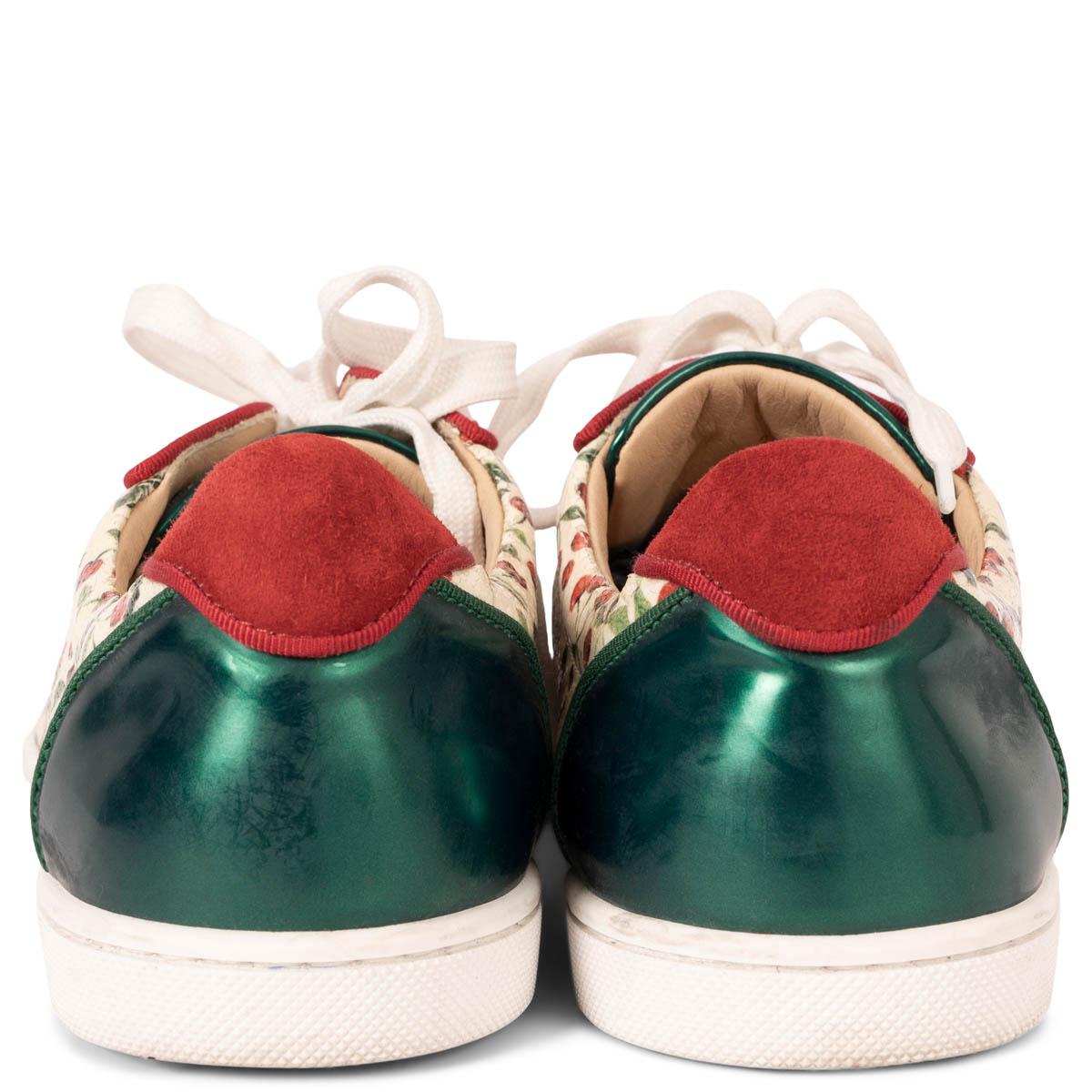 Donna CHRISTIAN LOUBOUTIN tela rossa 2017 SEAVA CHERRY Scarpe da ginnastica 39.5 vestibilità 39 in vendita