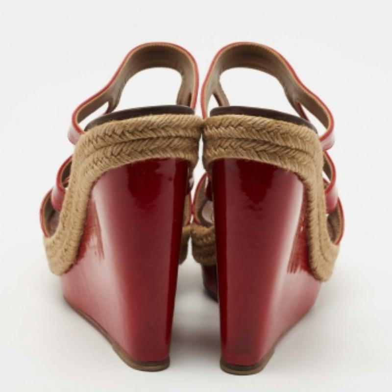 Christian Louboutin Bilbao 120 espadrilles compensées rouges taille 40 Pour femmes en vente