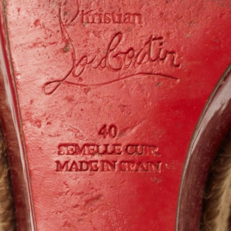 Christian Louboutin Bilbao 120 espadrilles compensées rouges taille 40 en vente 3