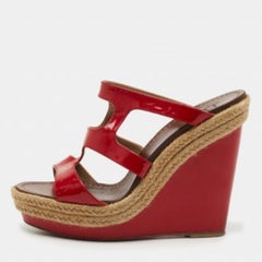 Christian Louboutin Bilbao 120 espadrilles compensées rouges taille 40