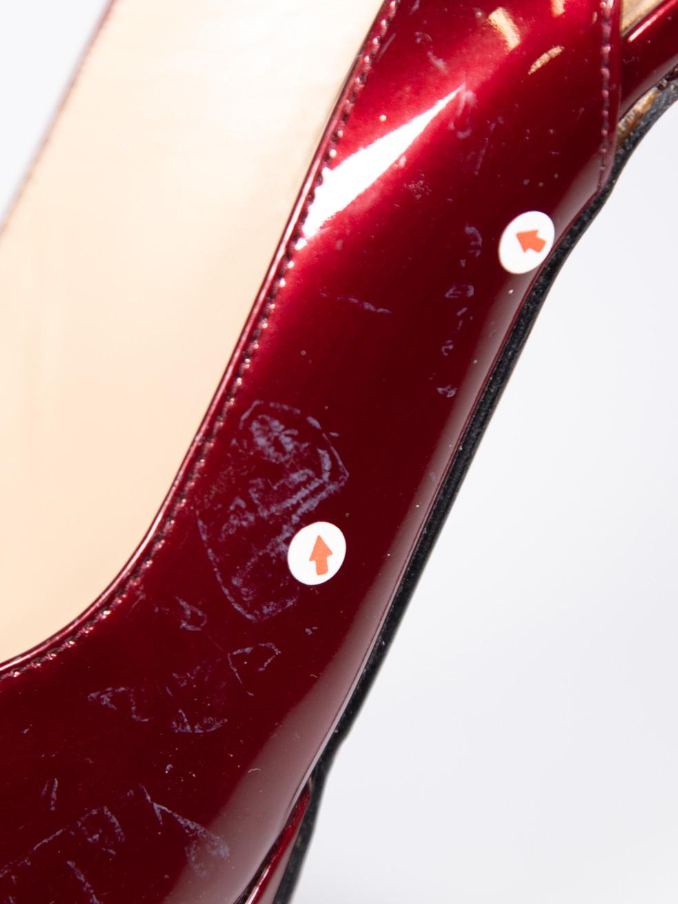 Christian Louboutin Rote Lackleder Heels mit Absatz Größe IT 39 im Angebot 2