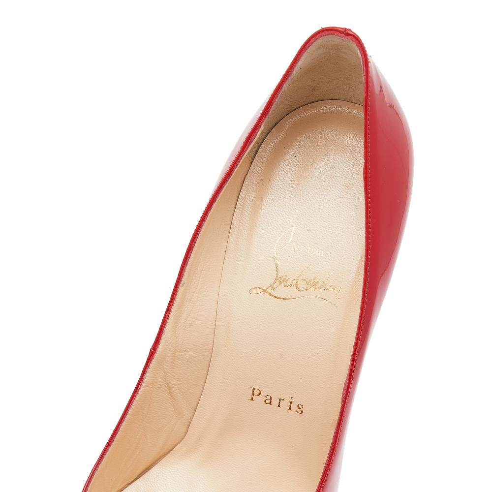 Christian Louboutin Red Patent Leather Kate Pumps Size 38 2
