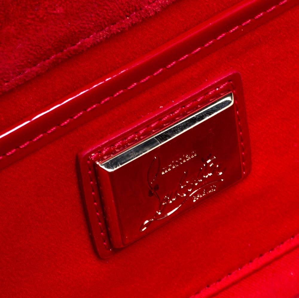 Christian Louboutin Rotes Lackleder So Kate Baguette Clutch 2