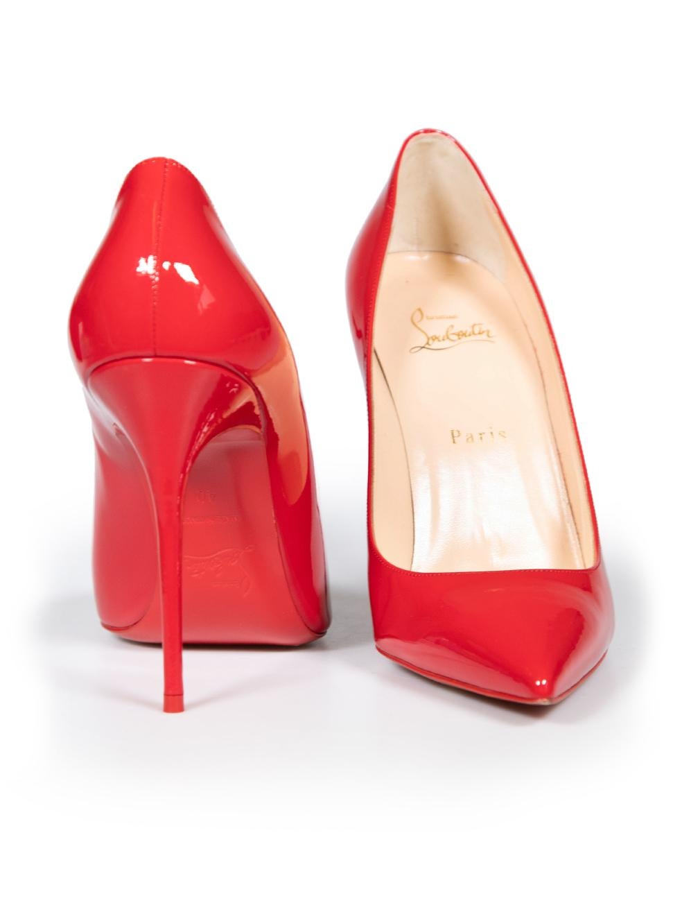 Christian Louboutin Red Patent Leather So Kate Heels Size IT 40 In Good Condition For Sale In London, GB