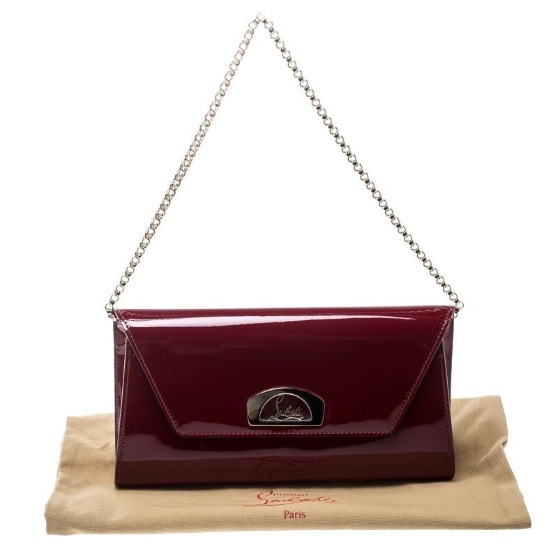 Christian Louboutin Red Patent Leather Vero Dodat Clutch 4