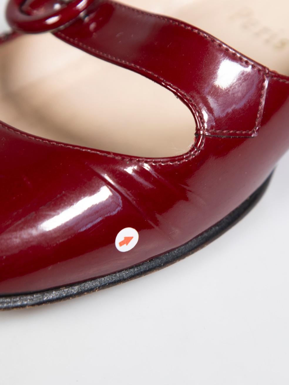 Christian Louboutin Red Patent Mary Jane Flats Size IT 37.5 1