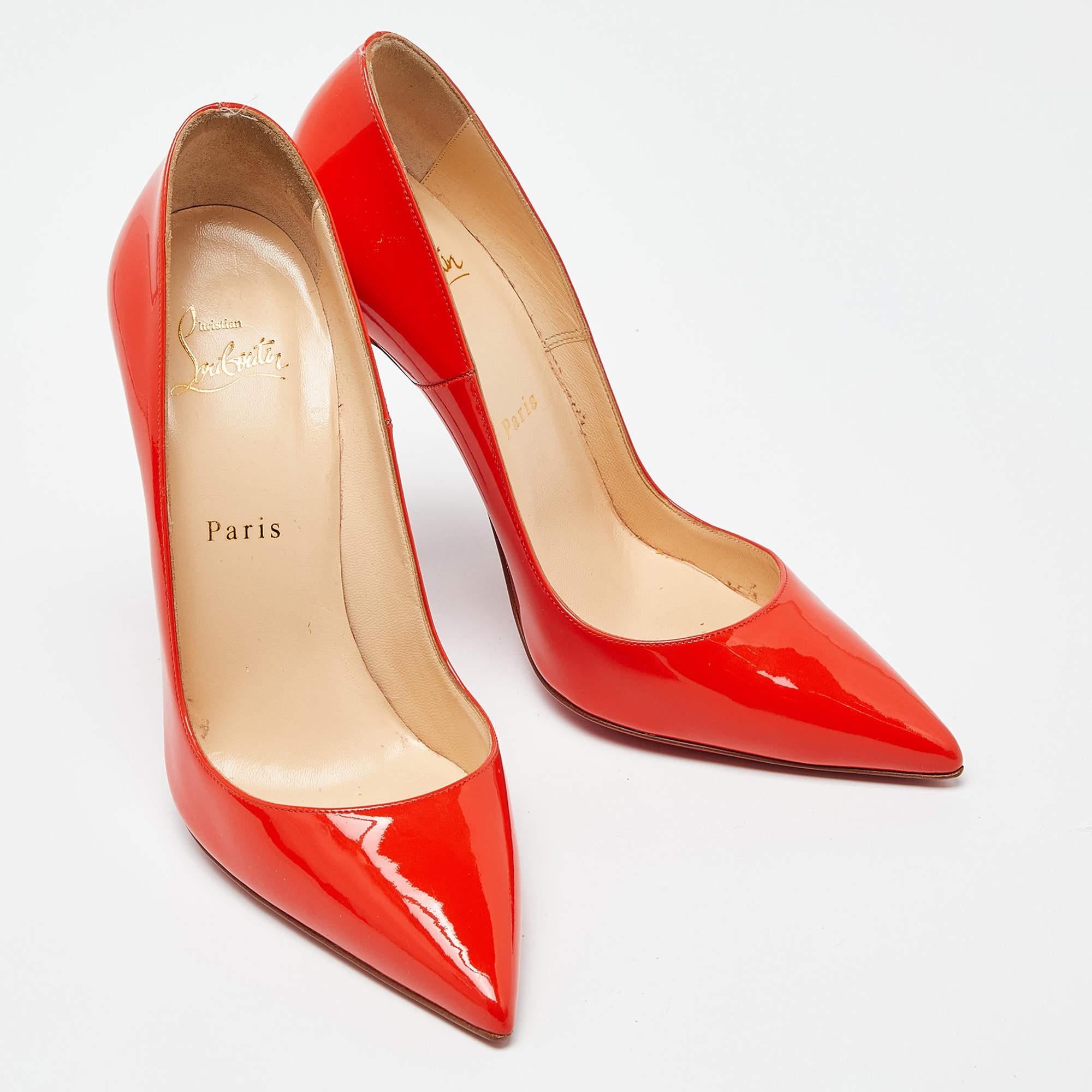 Christian Louboutin Red Patent Pigalle Pumps Size 38 For Sale 6