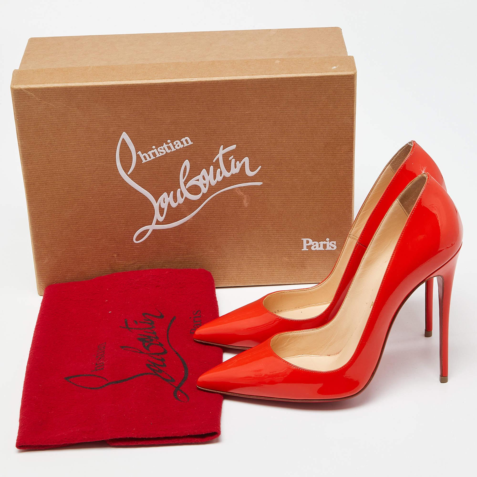 Christian Louboutin Red Patent Pigalle Pumps Size 38 For Sale 5
