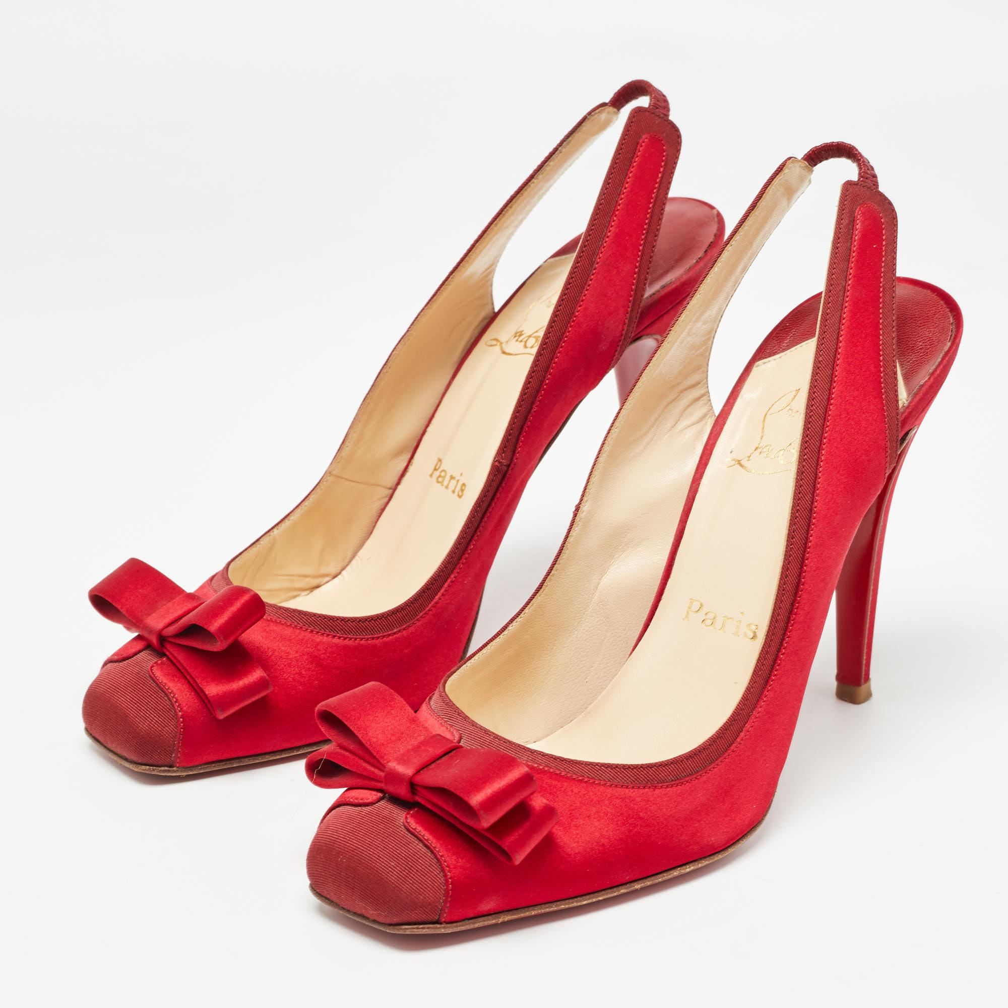 Perfectly sewn and finished to ensure an elegant look and fit, these red slingbacks are a purchase you'll love flaunting. They look great on the feet.