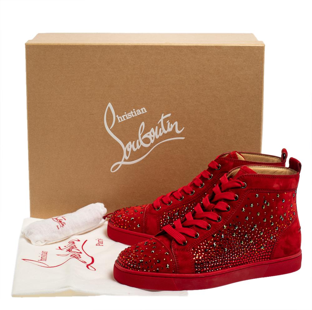 Christian Louboutin Zapatillas altas Galaxtitude de ante rojo Talla 40 3