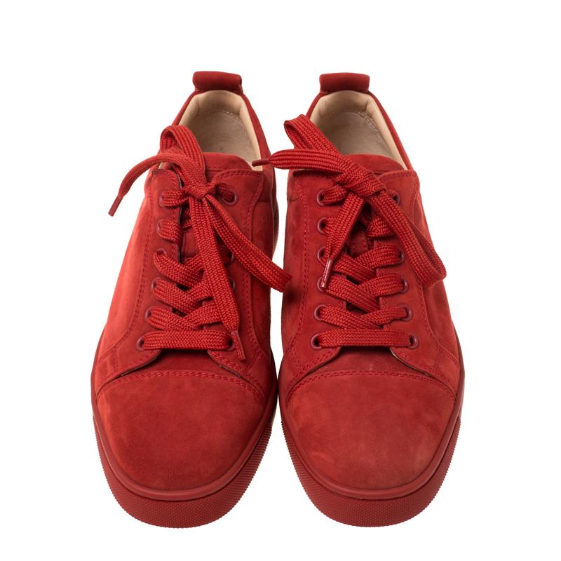 Look stunning and smart by wearing these gorgeous sneakers on the casual day out. This pair from Christian Louboutin is made from the best quality suede with a stylish and comfortable silhouette. They are complete with lace-up on the vamps and
