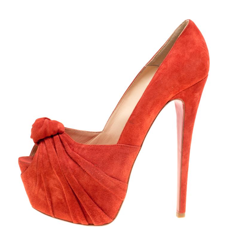 Christian Louboutin Red Suede Rose Lady Gres 20th Anniversary Capsule Collection 1