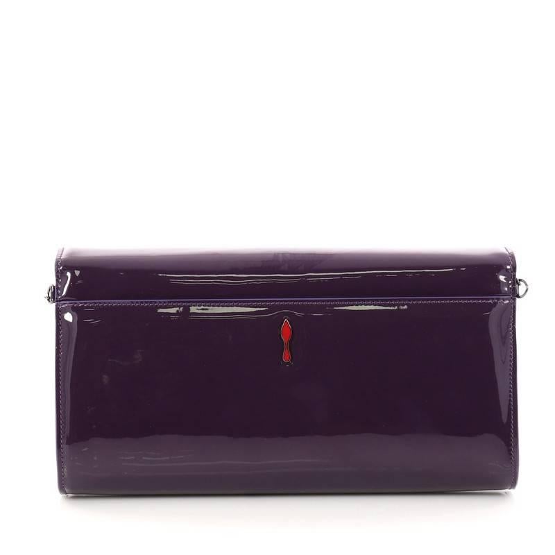 Christian Louboutin Riviera Clutch Patent In Good Condition In NY, NY