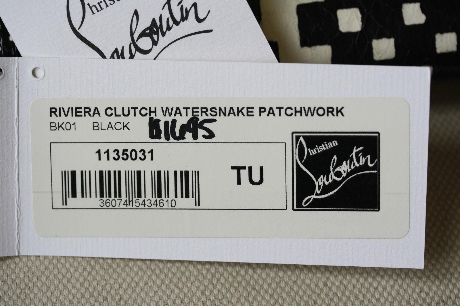 Christian Louboutin Riviera Patchwork Watersnake Clutch Bag 1