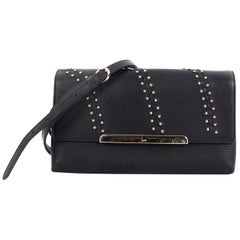 Christian Louboutin Rougissime Crossbody Bag Studded Woven Leather Large