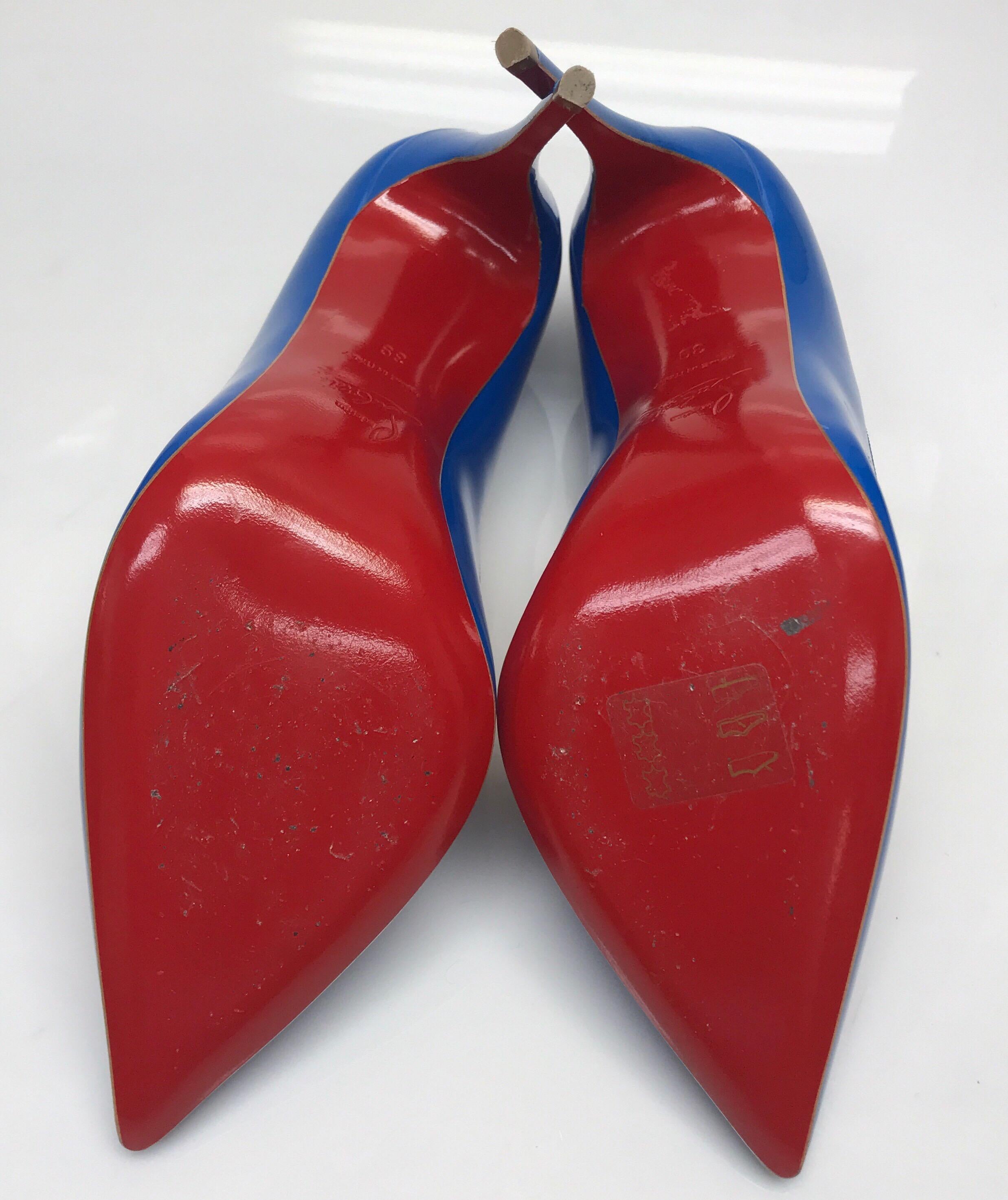 christian louboutin blue heels