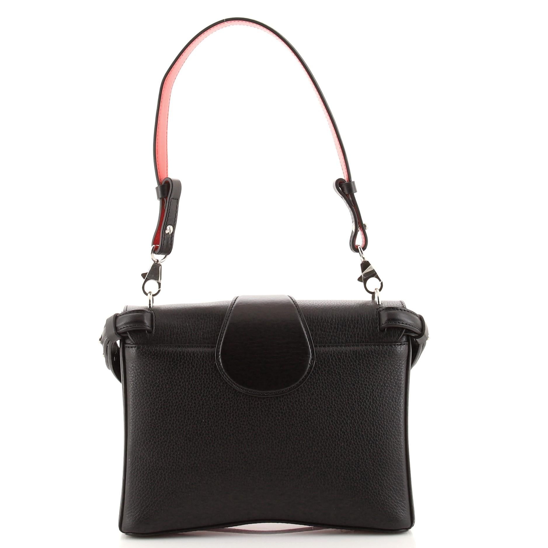 Black Christian Louboutin Rubylou Convertible Satchel Leather Small