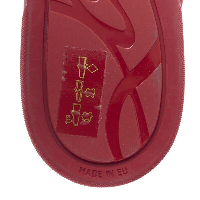 CHRISTIAN LOUBOUTIN Sailor Boat daim rouge dégradé strass bas baskets EU41.5 en vente 6