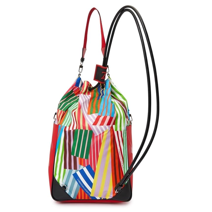 Christian Louboutin's Sailorswim nylon bag features straps for versatile use - as a tote or backpack. 