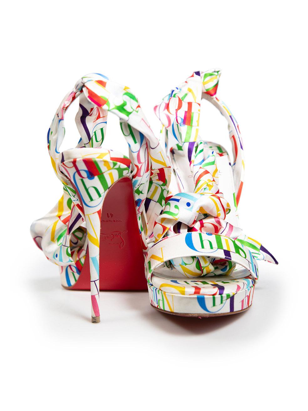 Beige Christian Louboutin Satin ABC Du Desert 120 Heels Size IT 41