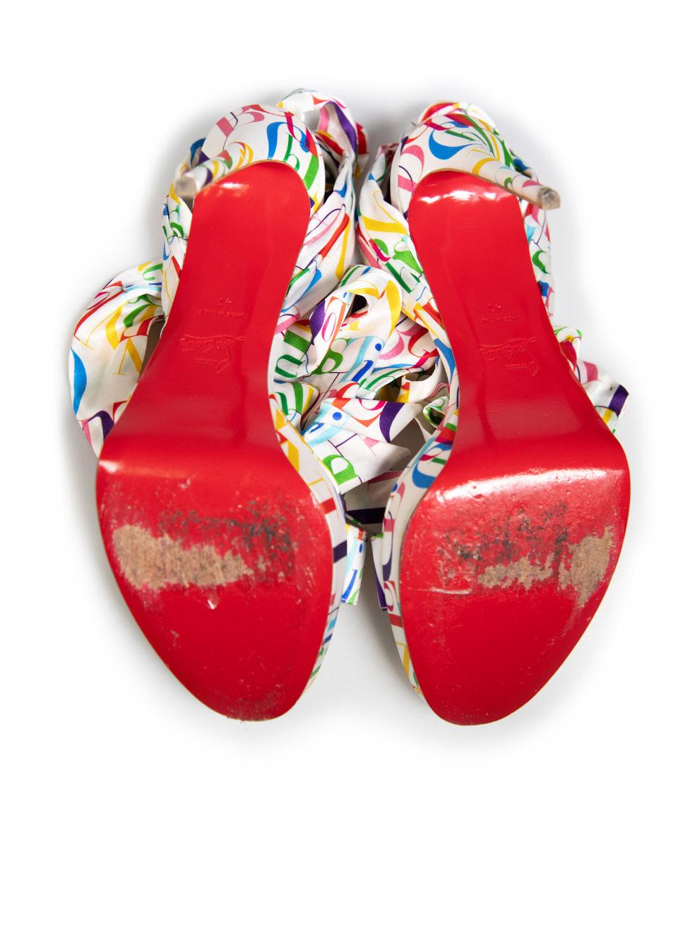 Christian Louboutin Satin ABC Du Desert 120 Heels Size IT 41 In Good Condition In London, GB