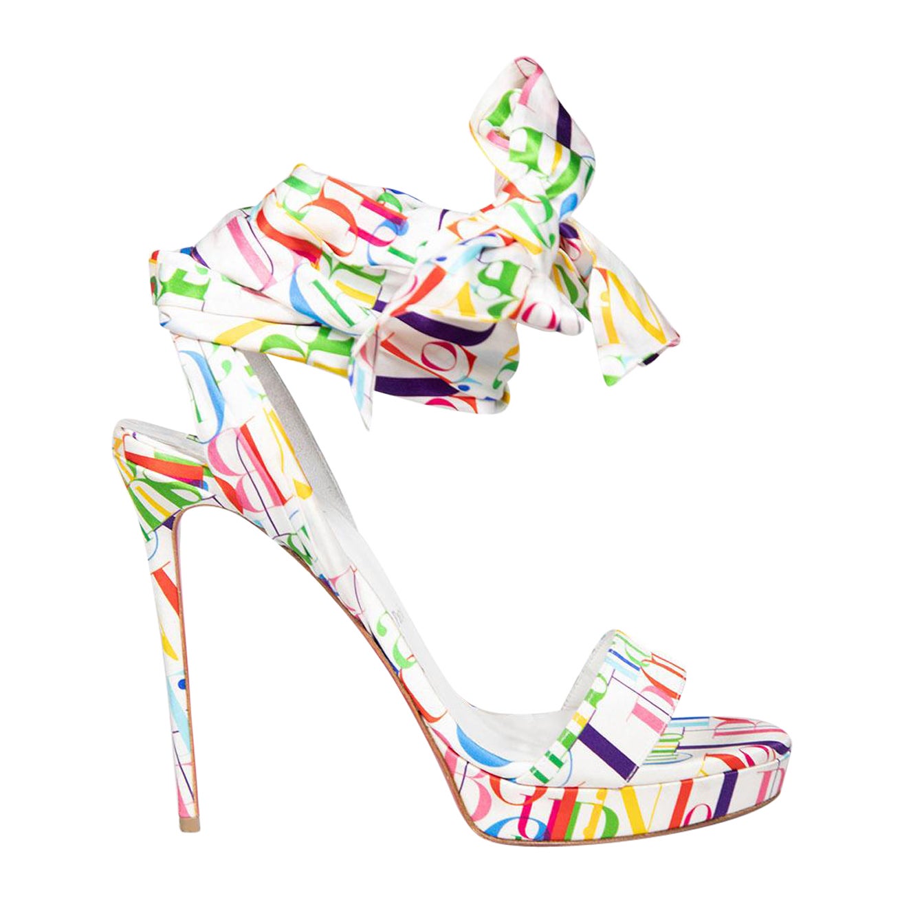 Christian Louboutin Satin ABC Du Desert 120 Heels Size IT 41