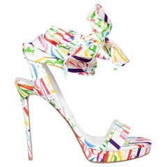 Christian Louboutin Satin ABC Du Desert 120 Sandals Size IT 41