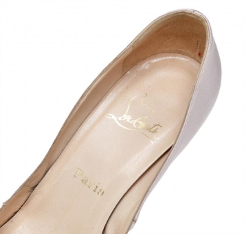 Christian Louboutin Satin Crystal Embellished Peep Toe Platform Pumps Size 38 1