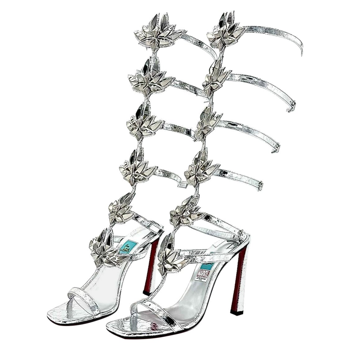 Christian Louboutin Sea Warrior 100 Marvel Collab Strappy Knee High Sandals 40.5