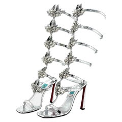 Christian Louboutin Sea Warrior 100 Marvel Collab Strappy Knee High Sandals 40.5
