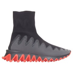 CHRISTIAN LOUBOUTIN Sharky Sock Spikey Sole Sneaker Boot EU45